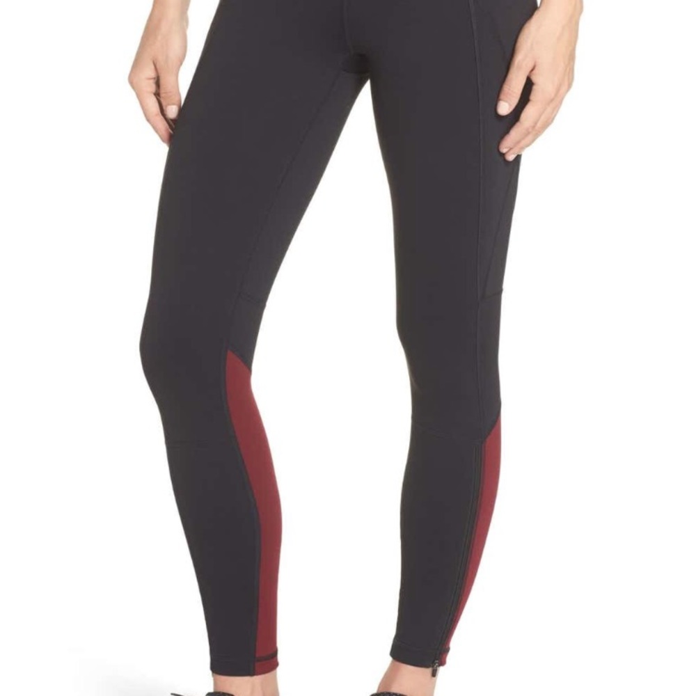 Zella gossip ankle zip leggings (M)